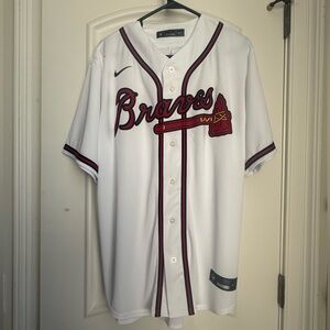 Atlanta Braves White Authentic Nike Jersey Ronald Acuña Jr. NWT FLAWS
